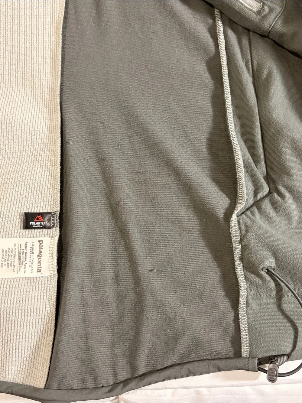 Patagonia Adze HYBRID Jacket Men’s XL Gray Softshell Polartec Windbloc